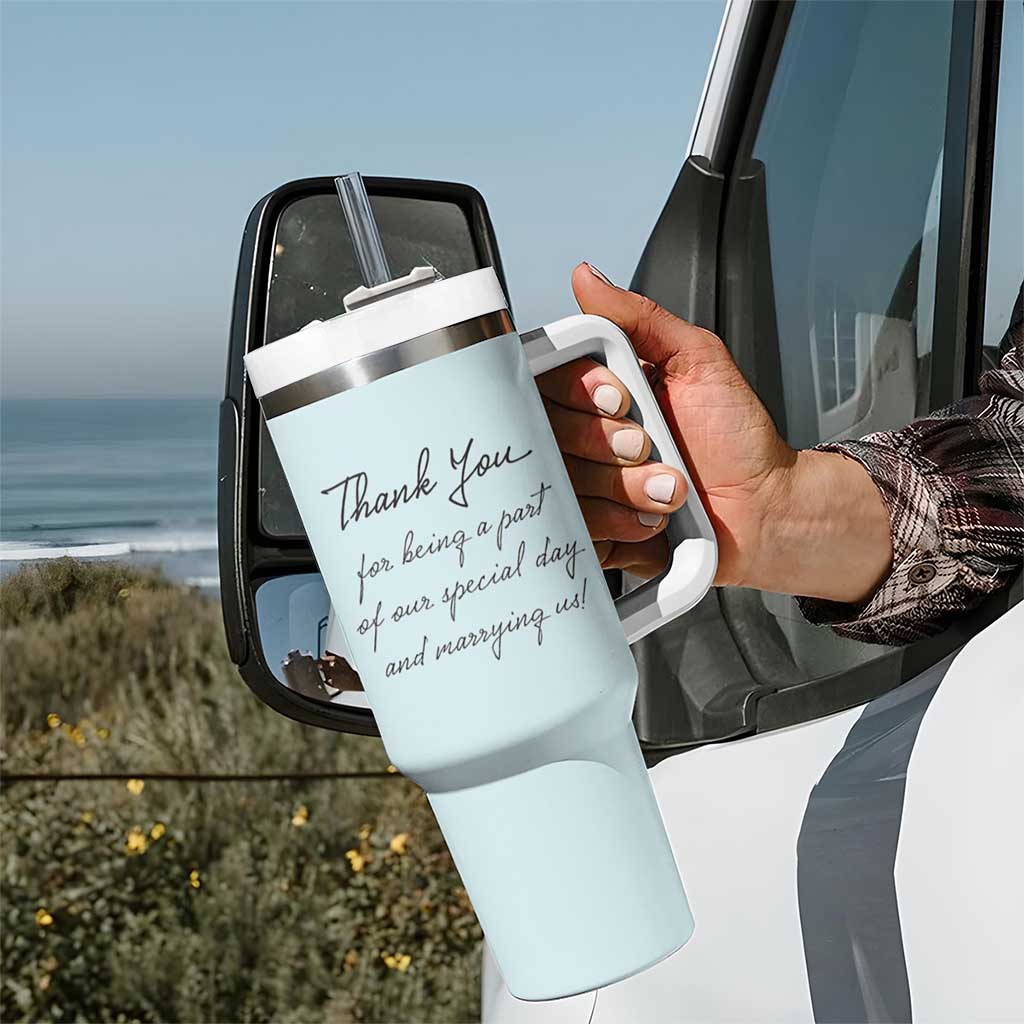 Wedding Host Tumbler With Handle Best Officiant Ever Present To That Special Person Performing The Marriage - Wonder Print Shop