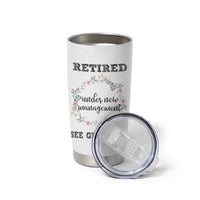 Funny Retirement Gifts for Women Tumbler Cup Retired Under New Management See Grandkids - Wonder Print Shop