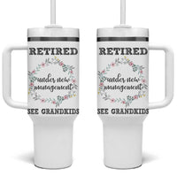 Funny Retirement Gifts for Women Tumbler With Handle Retired Under New Management See Grandkids - Wonder Print Shop