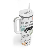 Funny Dog Tumbler With Handle Every Snack You Make I'll Be Watching You Puppy Lovers Gifts - Wonder Print Shop