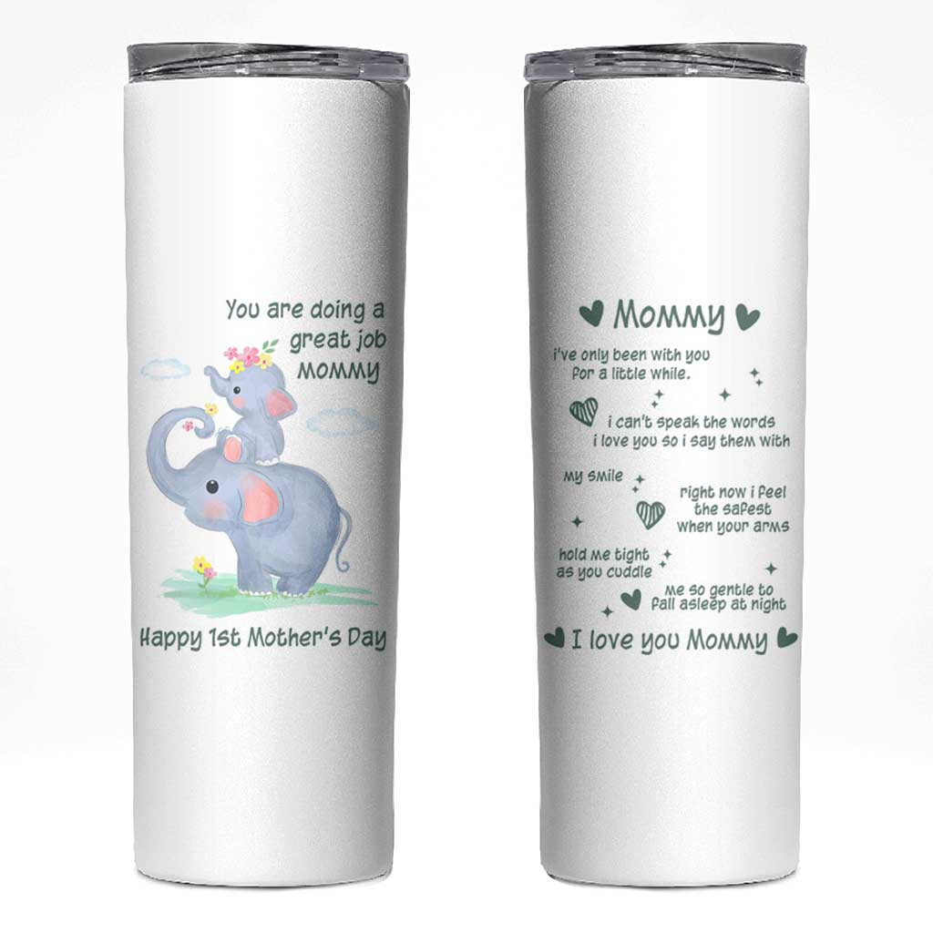 New Mom Skinny Tumbler Happy 1st Mother's Day Gifts for First Time Mothers - Wonder Print Shop