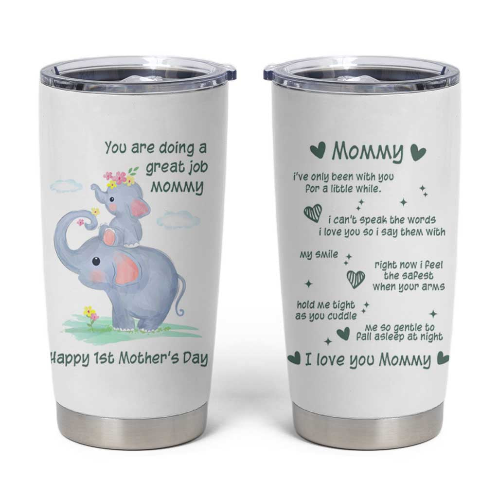 New Mom Tumbler Cup Happy 1st Mother's Day Gifts for First Time Mothers - Wonder Print Shop