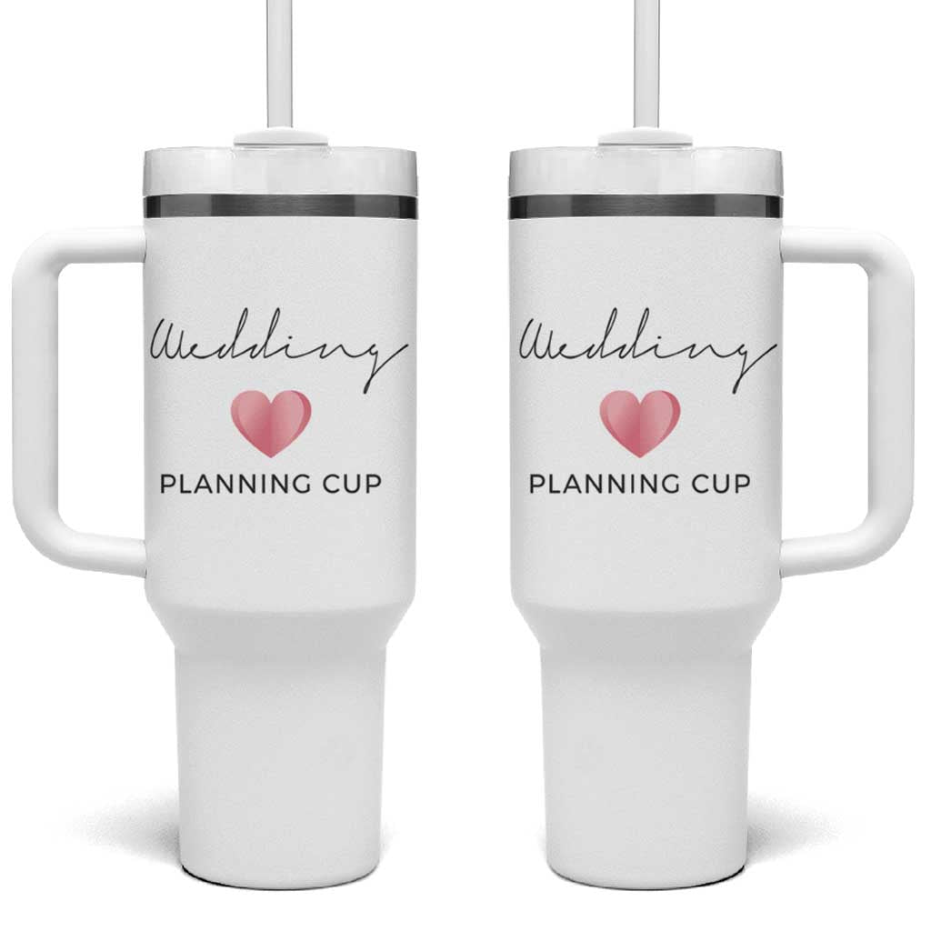 Wedding Shower Tumbler With Handle Wedding Planning Cup Engagement Gifts for Couples - Wonder Print Shop