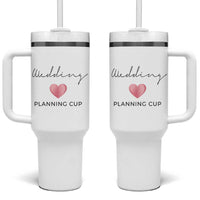 Wedding Shower Tumbler With Handle Wedding Planning Cup Engagement Gifts for Couples - Wonder Print Shop