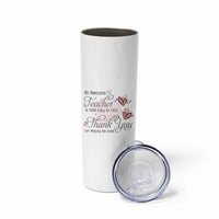 Best Teacher Appreciation Gifts Skinny Tumbler Thank You For Helping Me Grow