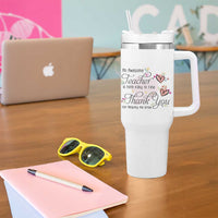 Best Teacher Appreciation Gifts Tumbler With Handle Thank You For Helping Me Grow