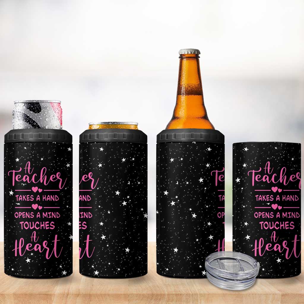 Teacher 4 in 1 Can Cooler Tumbler Funny Valentines Graduation Retirement Appreciation Gifts From Students