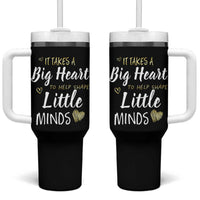 Teacher Tumbler With Handle It Takes a Big Heart Teachers Day Graduation Gifts