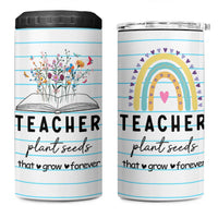 Best Teacher Appreciation Gifts 4 in 1 Can Cooler Tumbler Helping Little Minds Grow Forever