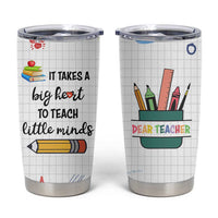 Teacher Tumbler Cup It Takes a Big Heart Cute Teachers Day Graduation Gifts