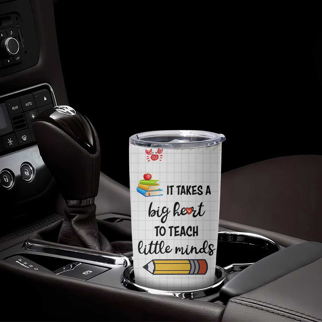 Teacher Tumbler Cup It Takes a Big Heart Cute Teachers Day Graduation Gifts
