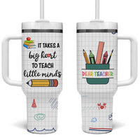 Teacher Tumbler With Handle It Takes a Big Heart Cute Teachers Day Graduation Gifts