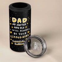 Funny Girl Dad 4 in 1 Can Cooler Tumbler I Will Always Be Your Financial Burden Dad Gifts From Daughter