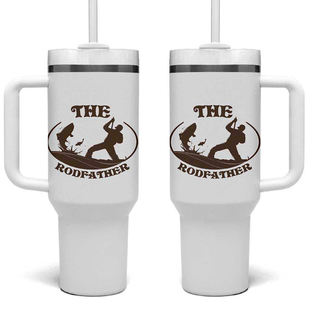 The Rod Father Tumbler With Handle Rodfather Funny Dad Fishing Gifts Fathers Day