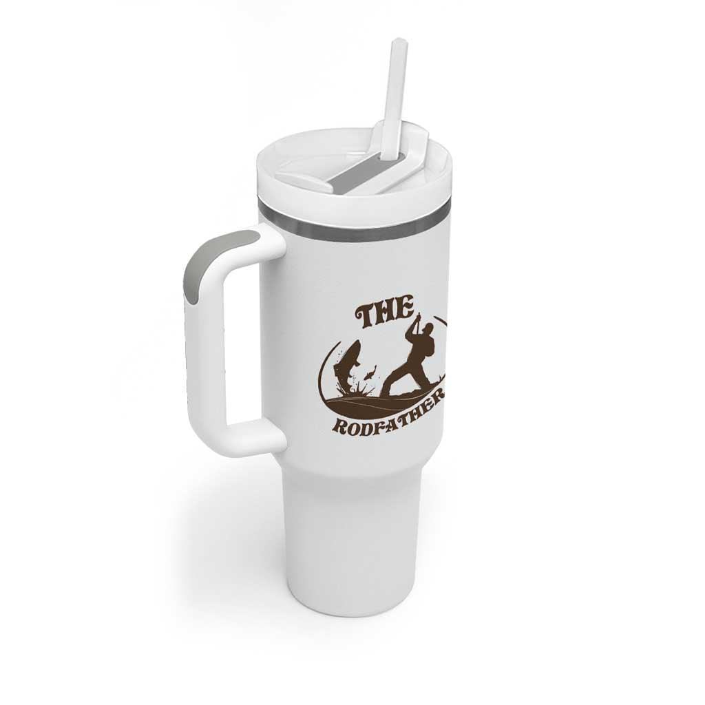 The Rod Father Tumbler With Handle Rodfather Funny Dad Fishing Gifts Fathers Day