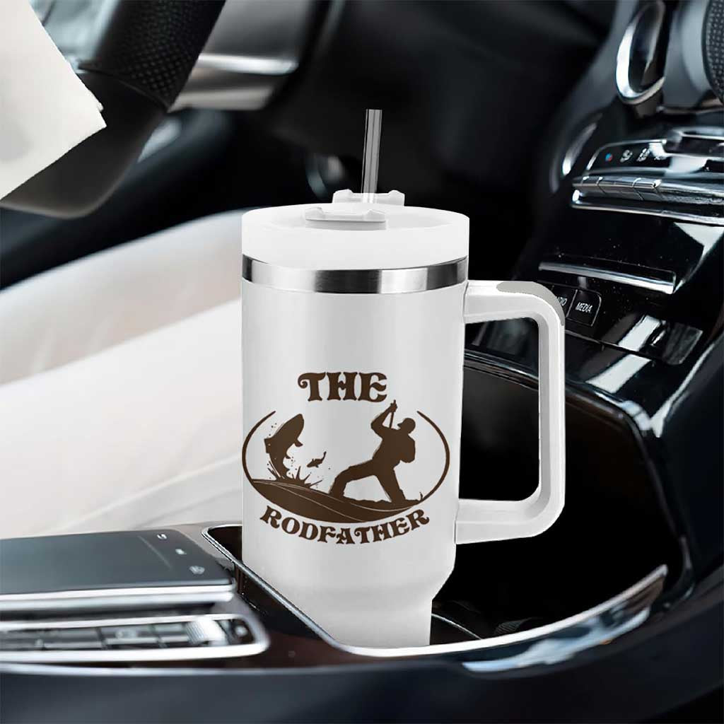 The Rod Father Tumbler With Handle Rodfather Funny Dad Fishing Gifts Fathers Day