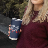 Funny Father's Day Gift For Dad Tumbler Cup World's Best Farter I Mean Father