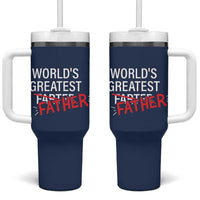 Funny Father's Day Gift For Dad Tumbler With Handle World's Best Farter I Mean Father
