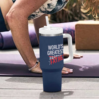 Funny Father's Day Gift For Dad Tumbler With Handle World's Best Farter I Mean Father