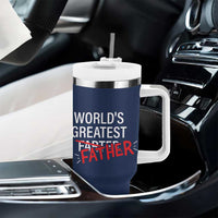 Funny Father's Day Gift For Dad Tumbler With Handle World's Best Farter I Mean Father