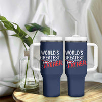 Funny Father's Day Gift For Dad Tumbler With Handle World's Best Farter I Mean Father