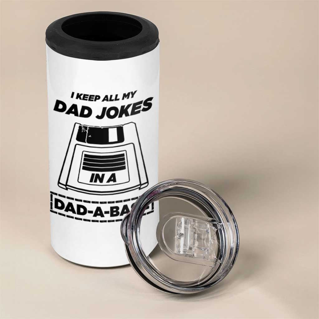 Funny Dad Joke 4 in 1 Can Cooler Tumbler Dad-a-Base Father's Day Gift For Dad