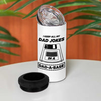 Funny Dad Joke 4 in 1 Can Cooler Tumbler Dad-a-Base Father's Day Gift For Dad