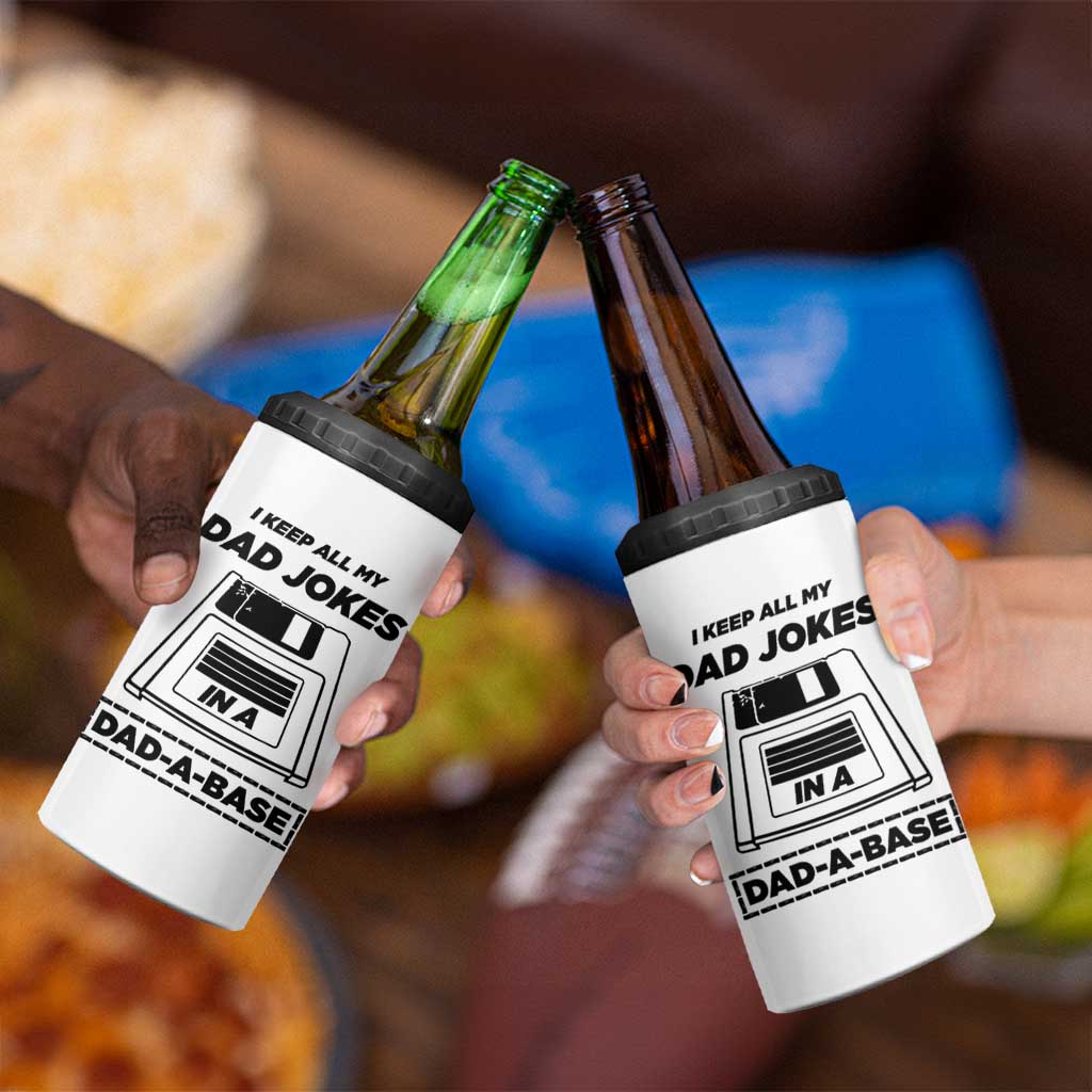Funny Dad Joke 4 in 1 Can Cooler Tumbler Dad-a-Base Father's Day Gift For Dad