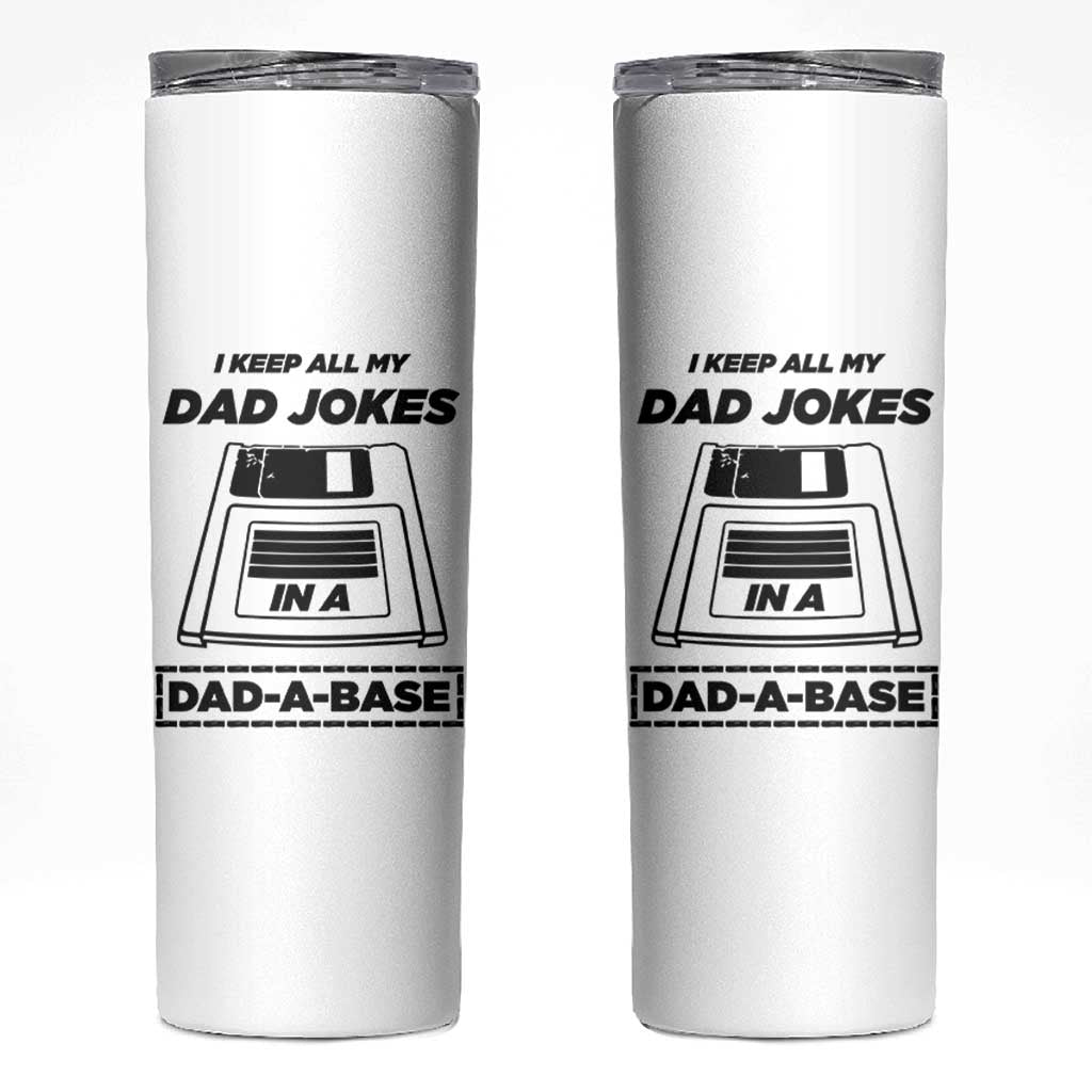 Funny Dad Joke Skinny Tumbler Dad-a-Base Father's Day Gift For Dad