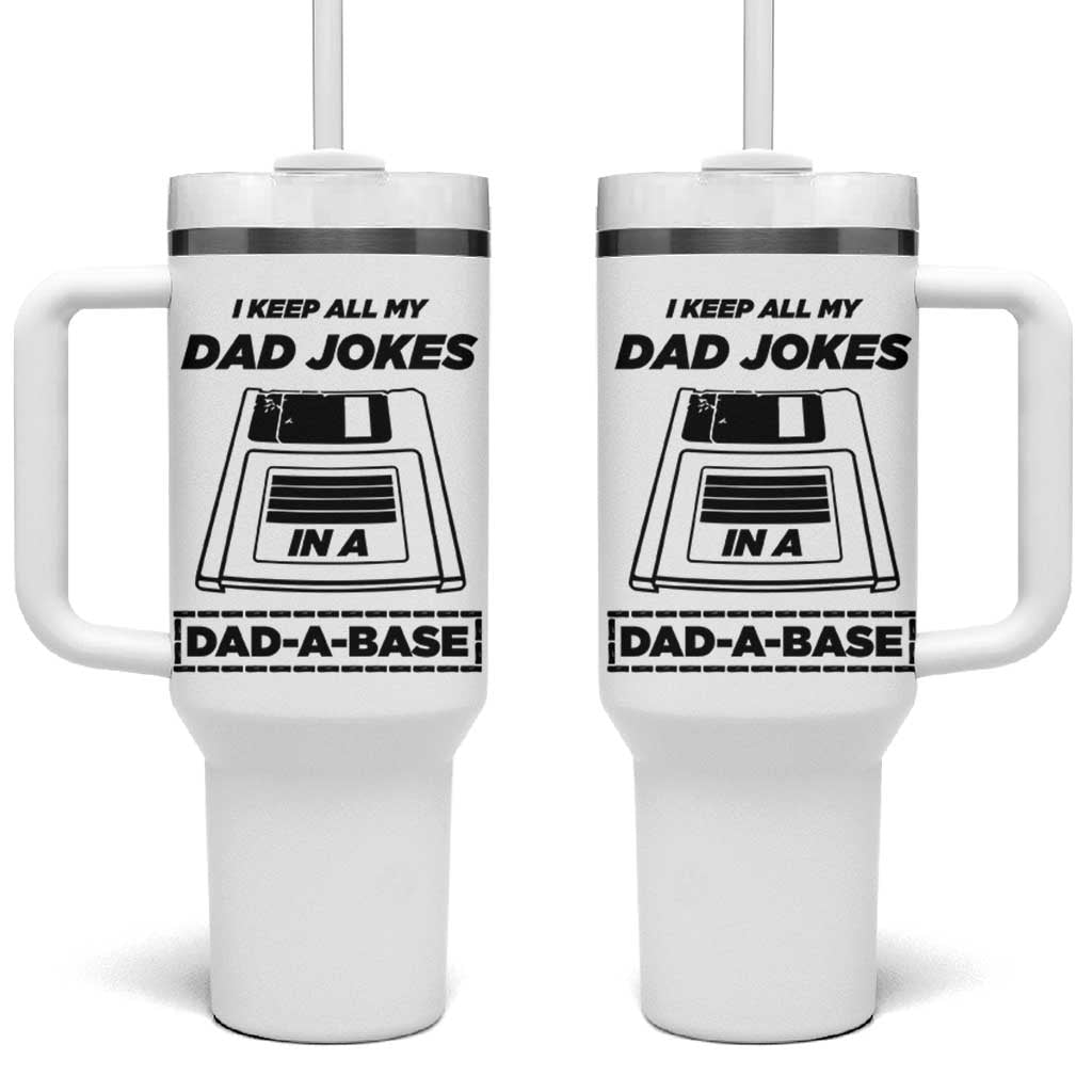 Funny Dad Joke Tumbler With Handle Dad-a-Base Father's Day Gift For Dad