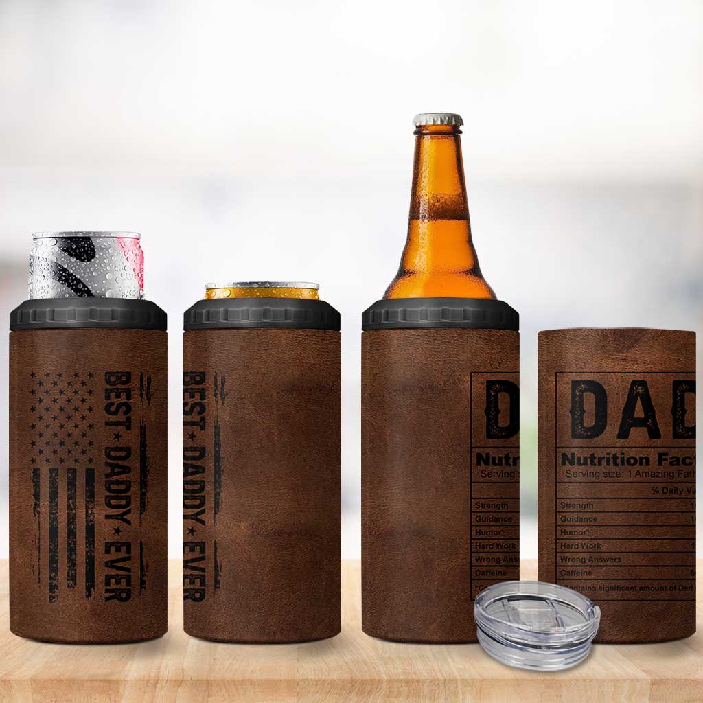 Funny Father's Day Gift For Daddy 4 in 1 Can Cooler Tumbler Christmas Birthday Gifts For Dad From Daughter Son