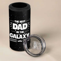 Funny Father's Day Gift For Dad 4 in 1 Can Cooler Tumbler Best Dad In The Galaxy Christmas Birthday Gifts
