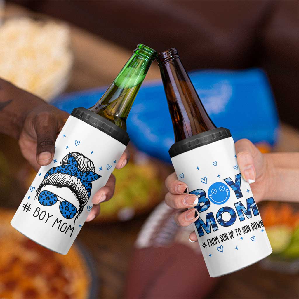 Boy Mom 4 in 1 Can Cooler Tumbler First Mothers Day Gifts for New Moms Boy Mama