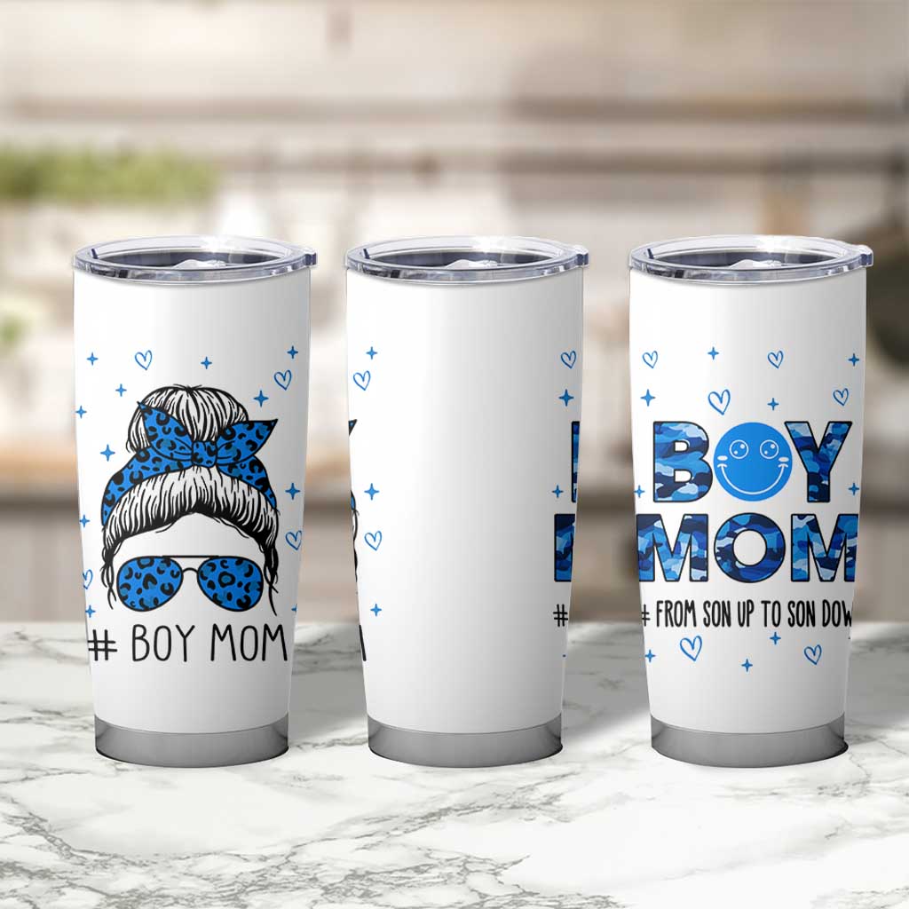 Boy Mom Tumbler Cup First Mothers Day Gifts for New Moms Boy Mama