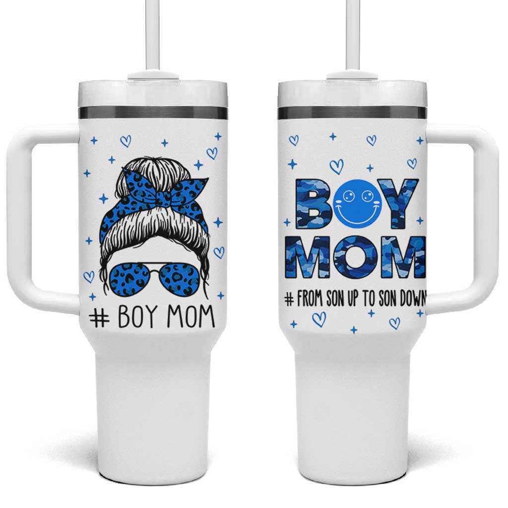 Boy Mom Tumbler With Handle First Mothers Day Gifts for New Moms Boy Mama