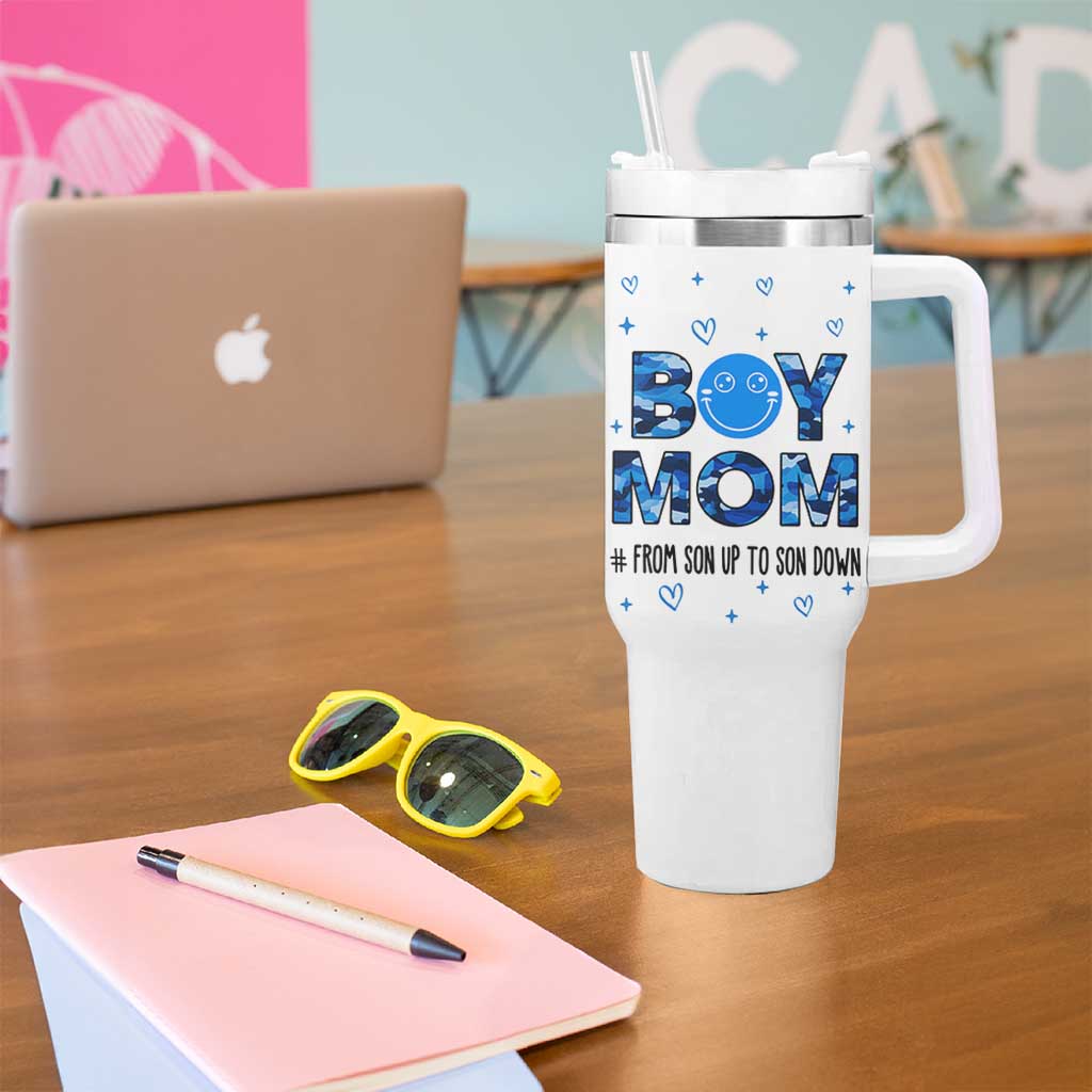 Boy Mom Tumbler With Handle First Mothers Day Gifts for New Moms Boy Mama