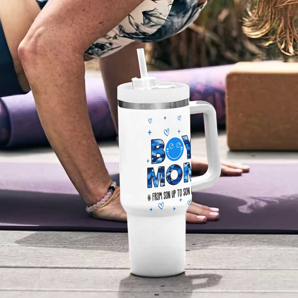 Boy Mom Tumbler With Handle First Mothers Day Gifts for New Moms Boy Mama