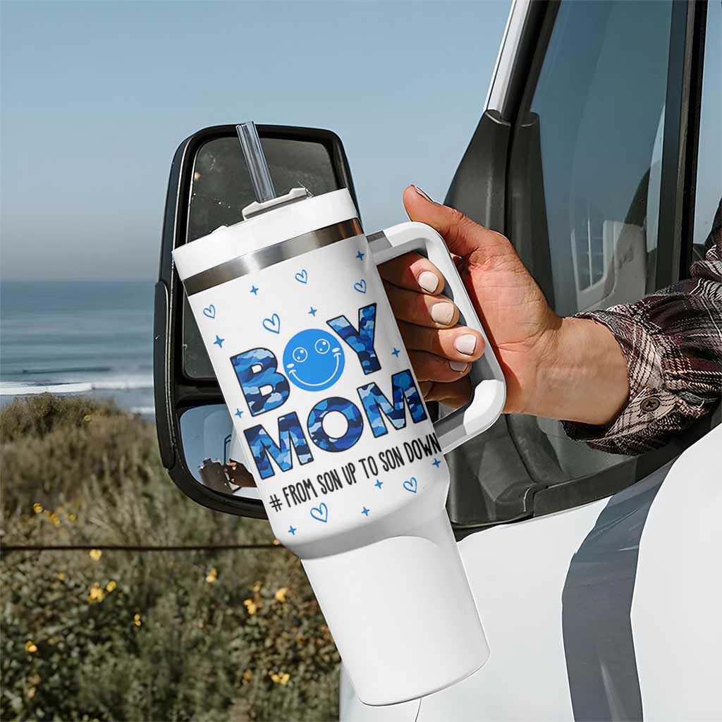 Boy Mom Tumbler With Handle First Mothers Day Gifts for New Moms Boy Mama