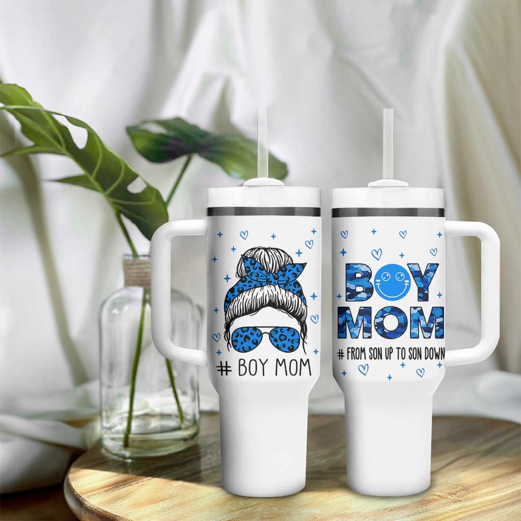 Boy Mom Tumbler With Handle First Mothers Day Gifts for New Moms Boy Mama