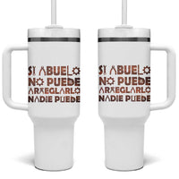 Abuelo Gifts Tumbler With Handle Spanish Si Abuelo no Puede arreglarlo nadie Puede para día del Padre