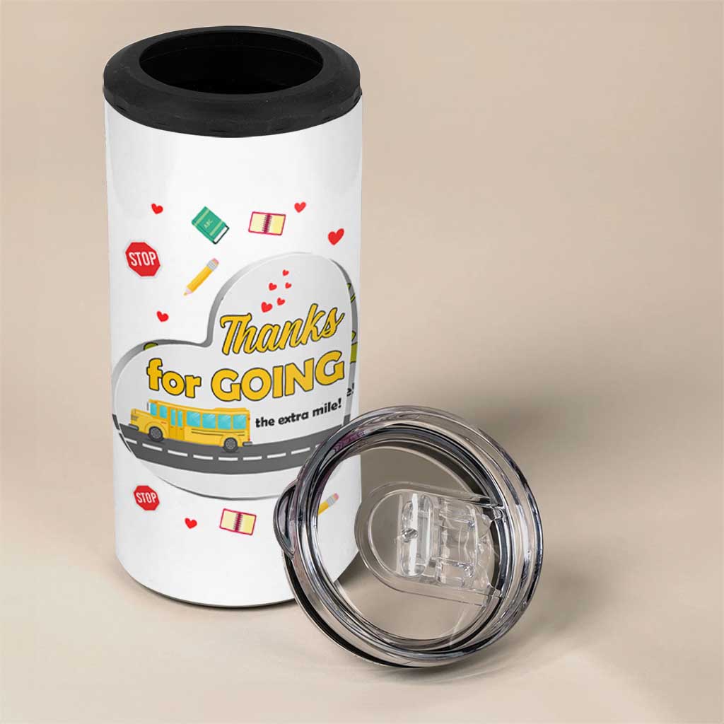 Bus Driver Gifts 4 in 1 Can Cooler Tumbler School Bus Driver Christmas Appreciation Retired Drivers Gift