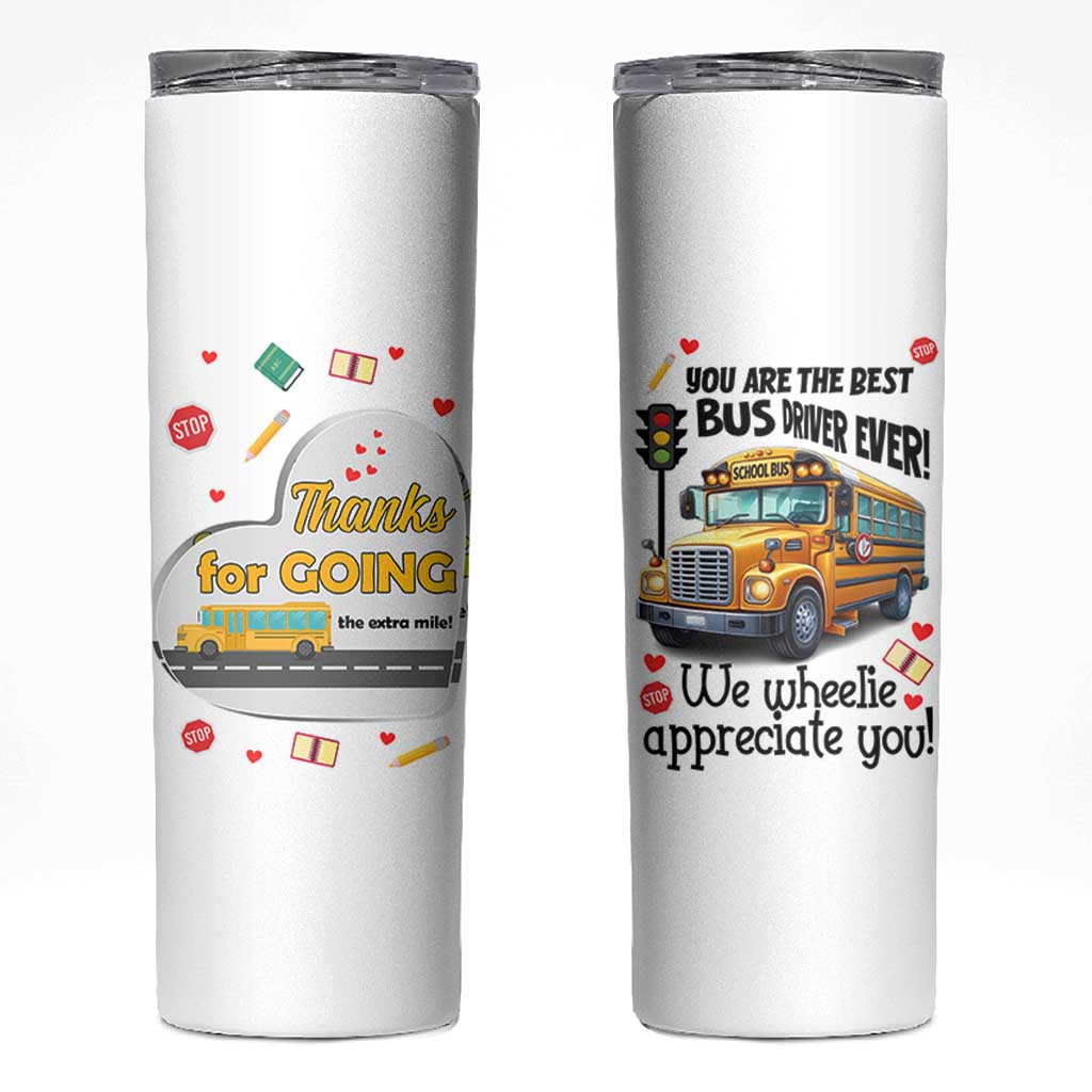 Bus Driver Gifts Skinny Tumbler School Bus Driver Christmas Appreciation Retired Drivers Gift