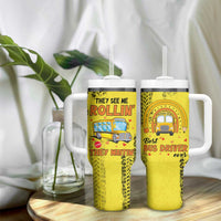 Best Bus Driver Ever Appreciation Tumbler With Handle They See Me Rollin They Waiting Job Pride - Wonder Print Shop