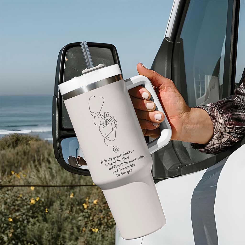 Appreciation Dr Tumbler With Handle A Truly Great Doctor Is Hard To Find Thank You Gifts - Wonder Print Shop