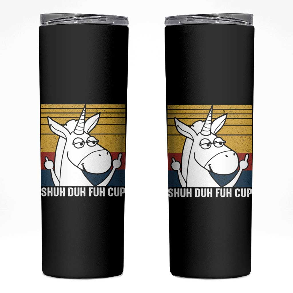 Funny Rude Skinny Tumbler Shu Duh Fuh Cup Funny Gag Gifts for Friend Coworker - Wonder Print Shop