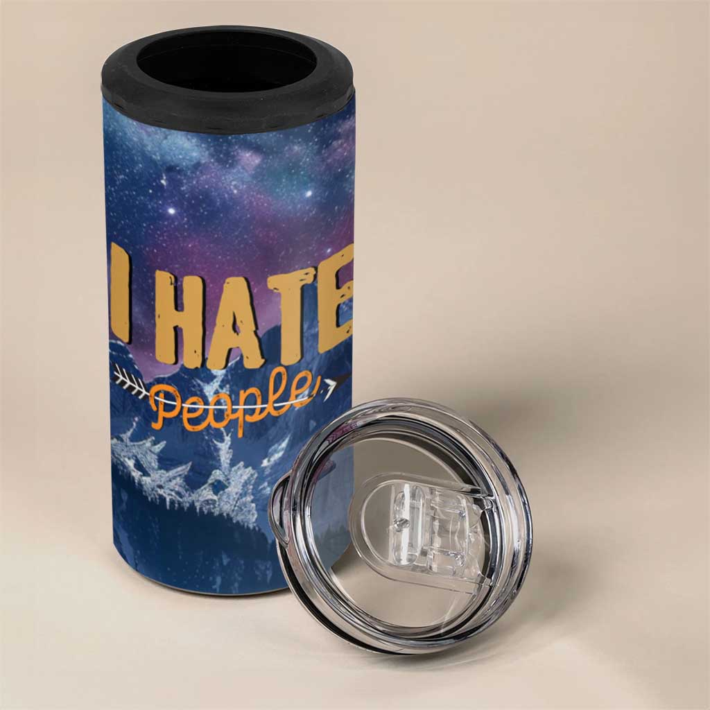 Funny Rude Bear 4 in 1 Can Cooler Tumbler Shu Duh Fuh Cup I Hate People Funny Gag Gifts for Introverts - Wonder Print Shop