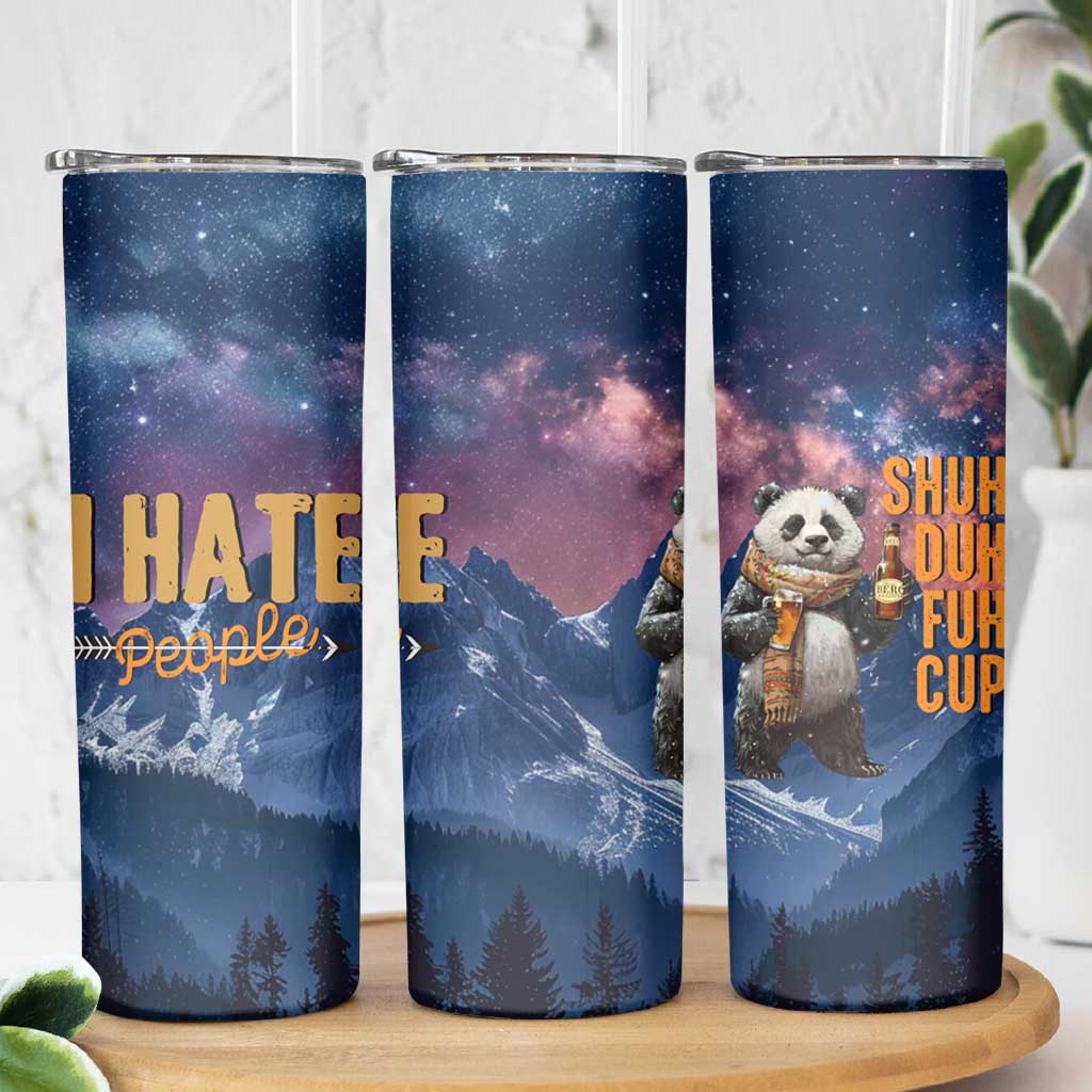 Funny Rude Bear Skinny Tumbler Shu Duh Fuh Cup I Hate People Funny Gag Gifts for Introverts - Wonder Print Shop