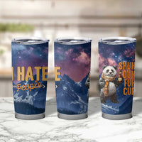Funny Rude Bear Tumbler Cup Shu Duh Fuh Cup I Hate People Funny Gag Gifts for Introverts - Wonder Print Shop