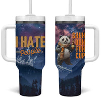 Funny Rude Bear Tumbler With Handle Shu Duh Fuh Cup I Hate People Funny Gag Gifts for Introverts - Wonder Print Shop