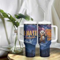 Funny Rude Bear Tumbler With Handle Shu Duh Fuh Cup I Hate People Funny Gag Gifts for Introverts - Wonder Print Shop